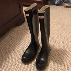 Hunter rain boots black